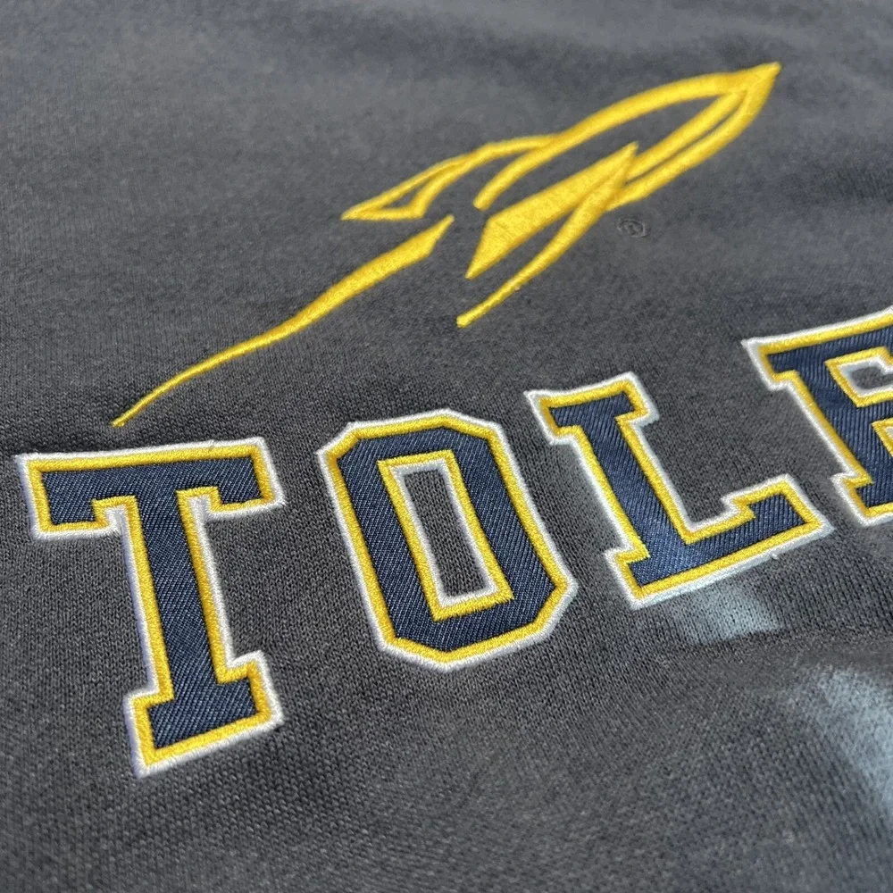 University of Toledo College Crewneck Pullover Sweatshirt Gray Size Large